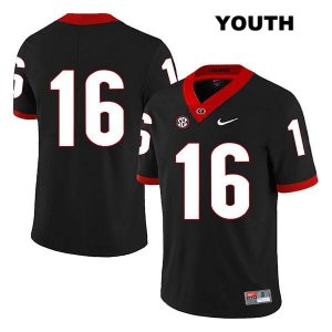 Youth Georgia Bulldogs NCAA #16 Demetris Robertson Nike Stitched Black Legend Authentic No Name College Football Jersey ZKB1454VN